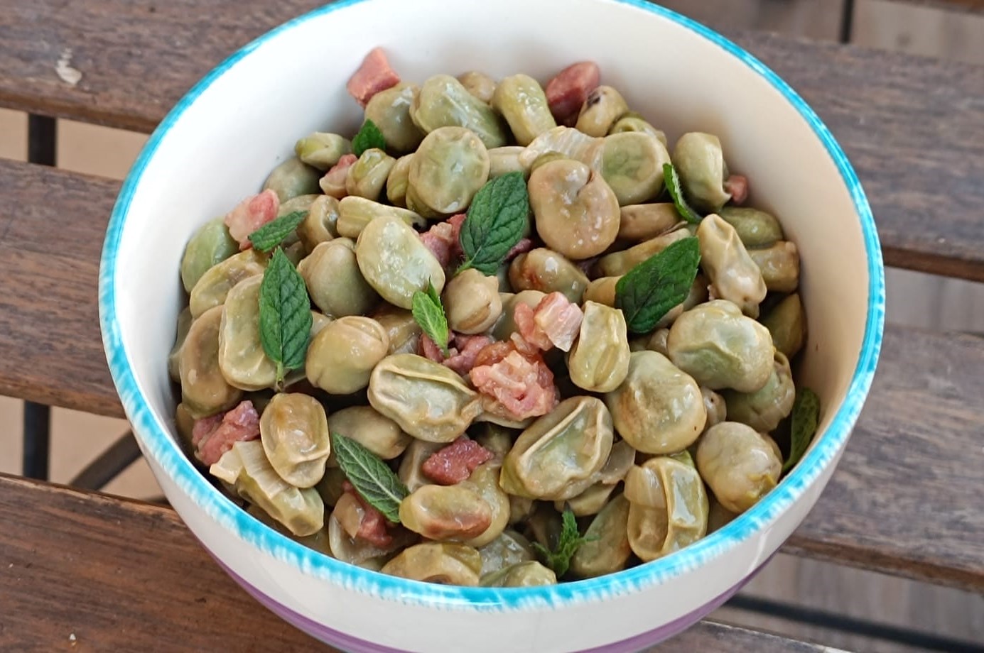 Fave e pancetta